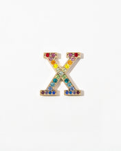 Load image into Gallery viewer, RAINBOW Crystal Embellished Metal Alphabet Sticker