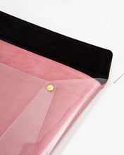 Load image into Gallery viewer, 13" PVC Rose Velvet Laptop Clutch
