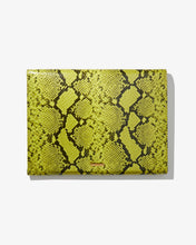 Load image into Gallery viewer, 15" Laptop Clutch - Neon Green Python
